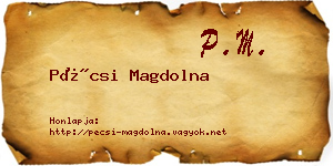 Pécsi Magdolna névjegykártya
