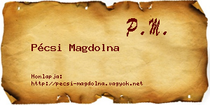 Pécsi Magdolna névjegykártya