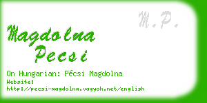 magdolna pecsi business card