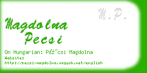 magdolna pecsi business card